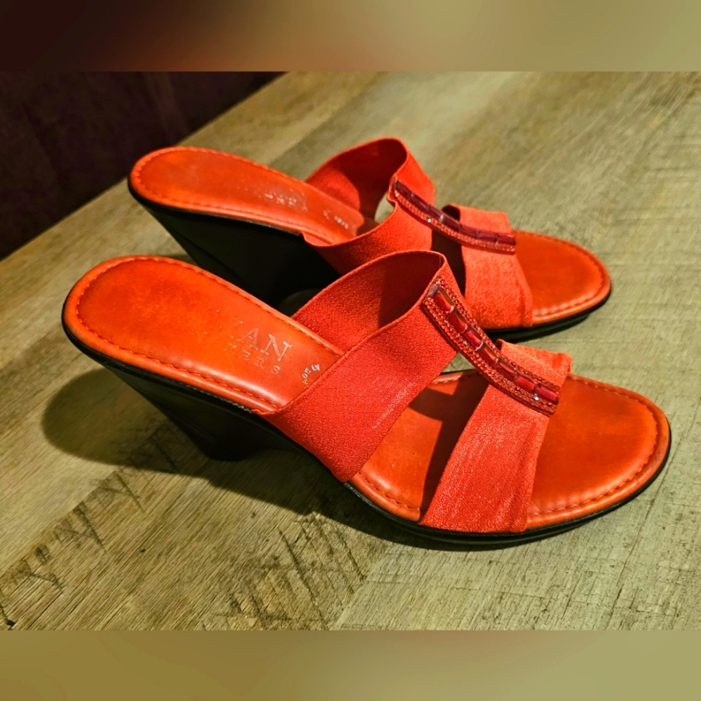 Orange Italian Shoemakers Sandle